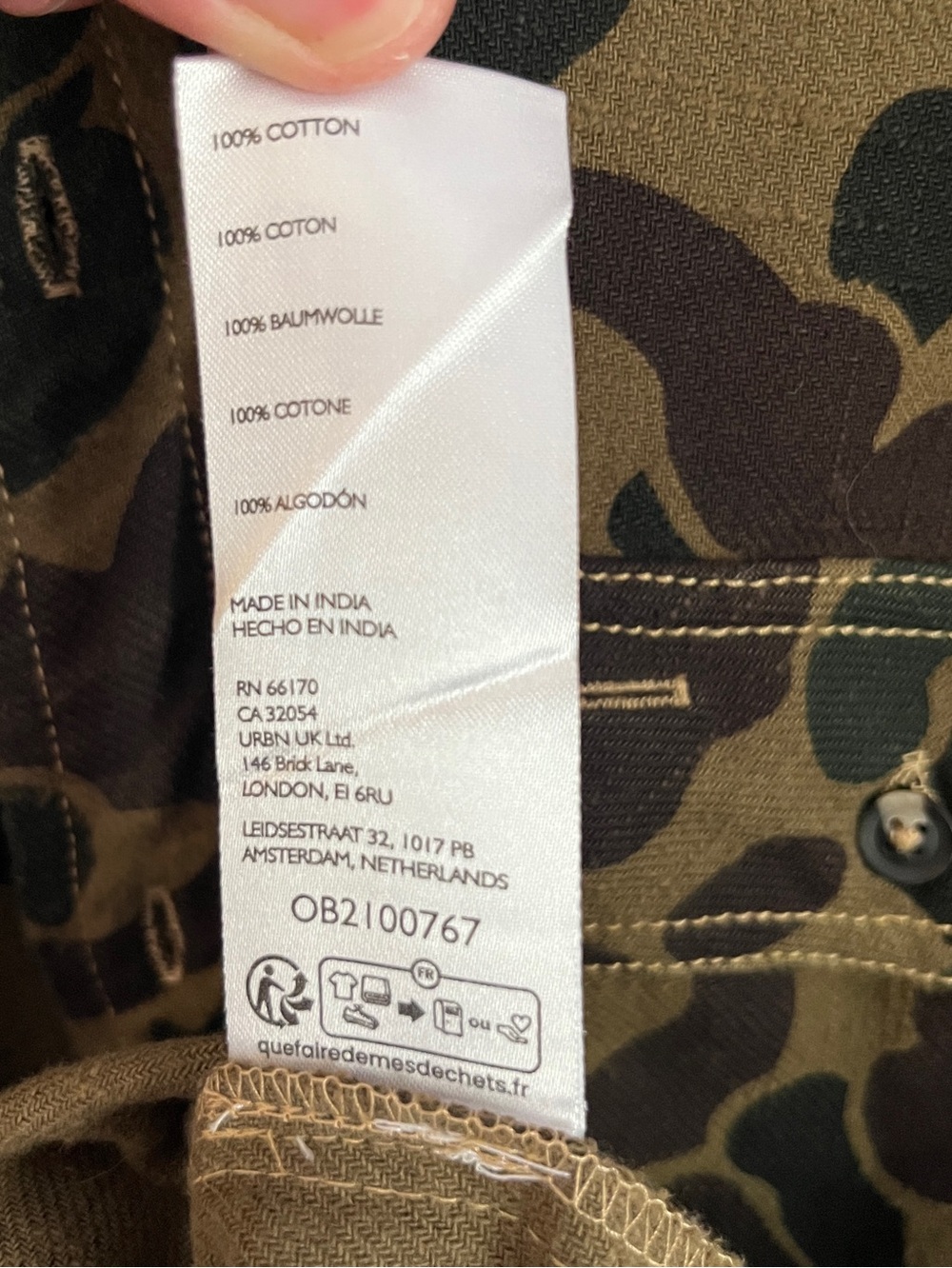 BDG Urban Outfitters Camo Chore Coat Shirt Jacket Men's Medium Cotton - Picture 6 of 6